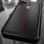 Ferrari ® Apple iPhone 11 Pro Vertical Contrasted Stripe - Material Heritage leather Hard Case Back Cover