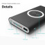 VAKU ® Wire-less FAST Charging PowerBank ABS Body With Digital Display High Power 10,000 mAh Dual-USB Output Power Bank