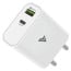 Vaku ® Paxor 2in1 PD QC 20W Dual Port Charger Type C [Apple MFi Certified] Adapter for iPhone and Android Devices