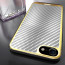 VAKU ® Apple iPhone 8 Carbon Fibre with Golden Electroplated layering hard PC Back Cover