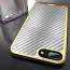 VAKU ® Apple iPhone 8 Plus Carbon Fibre with Golden Electroplated layering hard PC Back Cover