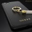 GUESS ® Apple iPhone 7 Premium Luther Leather 2K Gold Electroplated + inbuilt ring stand + detachable Tassels Back Case