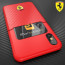 Ferrari ® Apple iPhone XS SP America series Carbon fibre finish - inbuilt Credit card holder back cover