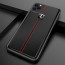 Ferrari ® Apple iPhone 11 Pro Max Vertical Contrasted Stripe - Material Heritage leather Hard Case Back Cover