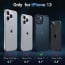 Vaku Luxos ® For Apple iPhone 13 Frosted Armor Case + Vibrant Color Buttons Back Cover [ Only Back Cover ]