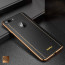 VAKU ® Apple iPhone 7 Plus Vertical Leather Stitched Gold Electroplated Soft TPU Back Cover