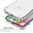 Vaku ® Compatible For iPhone 11 Hammer Series Transparent Anti-Drop 4-Corner 360° Protection Full Transparent TPU Back Cover Transparent