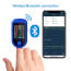 Vaku Luxos ® Fingertip Pulse Oximeter with Bluetooth Connectivity & SpO2 Blood Oxygen Saturation Monitor, Four Directional LED Display Phone Control with Batteries