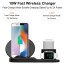 Vaku ® 3 in 1 Wireless 10W Fast-Charging QI Wireless Charging Dock Station for Apple iPhone, Apple Watch & Airpods With QC 3.0 Fast Charging Plug (FREE)