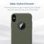 VAKU ® For Apple iPhone XS Max Liquid Silicon Velvet-Touch Silk Finish Shock-Proof Back Cover