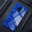 VAKU ® Samsung Galaxy J8 Glossy Marble with 9H Hardness Tempered Glass Overlay Back Cover