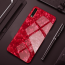 VAKU ® Samsung Galaxy A50 Glossy Marble with 9H hardness tempered glass overlay Back Cover