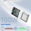 DR VAKU ® 100W Type-C to Type-C Braided Cable 2M Fast Charging & High-Speed Data Transfer for iPhone, MacBook, iPad, Samsung, Laptop, Monitor & Other USB-C Devices