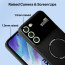 Vaku ® Samsung Galaxy S21 FE Silicon Polarized Texture Full Lens Protection Lens Protection Back Cover Case