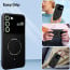 Vaku ® Samsung Galaxy S21 FE Silicon Polarized Texture Full Lens Protection Lens Protection Back Cover Case