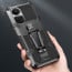 Vaku ® Oppo Reno10 5G Vanguard Military Grade Armor Case with Metal Belt Clip Kickstand Back Cover