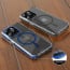 Vaku Luxos ® Apple iPhone 15 Pro Vortex Magpro Gel Cushion Slim Fit Shockproof Crystal Clear Camera Metal Ring Certified Mag-Safe Back Cover