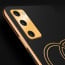 Vaku ® Samsung Galaxy S20 FE Skylar Leather Pattern Gold Electroplated Soft TPU Back Cover