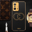 Vaku ® Xiaomi 11T Pro  5G Skylar Leather Pattern Gold Electroplated Soft TPU Back Cover