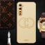 Vaku ® Oneplus Nord Skylar Leather Pattern Gold Electroplated Soft TPU Back Cover