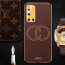 Vaku ® Vivo V19 Skylar Leather Pattern Gold Electroplated Soft TPU Back Cover