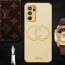 Vaku ® Oppo Reno6 5G Skylar Leather Pattern Gold Electroplated Soft TPU Back Cover