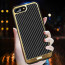 VAKU ® Apple iPhone 8 Plus Carbon Fibre with Golden Electroplated layering hard PC Back Cover