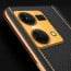 Vaku ® Oppo F21 Pro Luxemberg Leather Pattern Gold Electroplated Soft TPU Back Cover