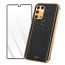 Vaku ® 2In1 Combo Samsung Galaxy M31 Luxemberg Leather Stitched Gold Electroplated Case with 9H Shatterproof Tempered Glass