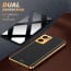 Vaku ® 2In1 Combo Oppo Reno7 5G Luxemberg Leather Stitched Gold Electroplated Case with 9H Shatterproof Tempered Glass
