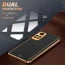 Vaku ® 2In1 Combo Xiaomi Redmi Note 11 Pro Plus Luxemberg Leather Stitched Gold Electroplated Case with ESD Anti-Static Shatterproof Tempered Glass