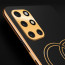 Vaku ® OnePlus 8T Skylar Leather Pattern Gold Electroplated Soft TPU Back Cover