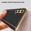 Vaku ® 2In1 Combo OnePlus Nord CE Luxemberg Leather Stitched Gold Electroplated Case with 9H Shatterproof Tempered Glass
