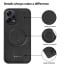 Vaku ® Xiaomi Redmi Note 12 Pro Maxtron Leather Stitched Magnetic Magsafe Non-Slip Grip Shockproof Back Cover