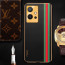 Vaku ® Vivo Y75 5G Felix Line Leather Stitched Gold Electroplated Soft TPU Back Cover Case