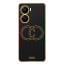 Vaku ® Vivo V29e 5G Skylar Leather Pattern Gold Electroplated Soft TPU Back Cover