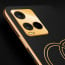 Vaku ® Vivo Y21G Skylar Leather Pattern Gold Electroplated Soft TPU Back Cover