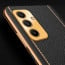 Vaku ® Samsung Galaxy A15 5G Luxemberg Leather Pattern Gold Electroplated Soft TPU Back Cover