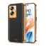 Vaku ® Oppo A79 5G Luxemberg Leather Pattern Gold Electroplated Soft TPU Back Cover