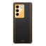Vaku ® Vivo V27 5G Luxemberg Leather Pattern Gold Electroplated Soft TPU Back Cover