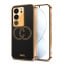 Vaku ® Vivo V29 5G Skylar Leather Pattern Gold Electroplated Soft TPU Back Cover