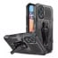 Vaku ® Oppo A38 Vanguard Military Grade Armor Case with Metal Belt Clip Kickstand Back Cover