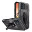 Vaku ® Vivo V23 5G Vanguard Military Grade Armor Case with Metal Belt Clip Kickstand Back Cover