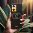 Vaku ® Oppo A77s Skylar Leather Pattern Gold Electroplated Soft TPU Back Cover