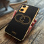 Vaku ® Oppo A77s Skylar Leather Pattern Gold Electroplated Soft TPU Back Cover