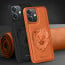 Vaku ® Oppo A3X 5G Lion Embossed Luxury Designer Leather Protective Back Cover Case