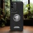 Vaku ® Vivo V29 5G Regal Shield Metal Lion Engraved Leather Protective Back Cover