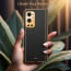 Vaku ® OnePlus 9 Pro Luxemberg Series Leather Stitched Gold Electroplated Soft TPU Back Cover