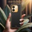 Vaku ® Oppo A3X 5G Luxemberg Leather Pattern Gold Electroplated Soft TPU Back Cover