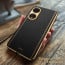 Vaku ® Oppo F23 5G Luxemberg Leather Pattern Gold Electroplated Soft TPU Back Cover